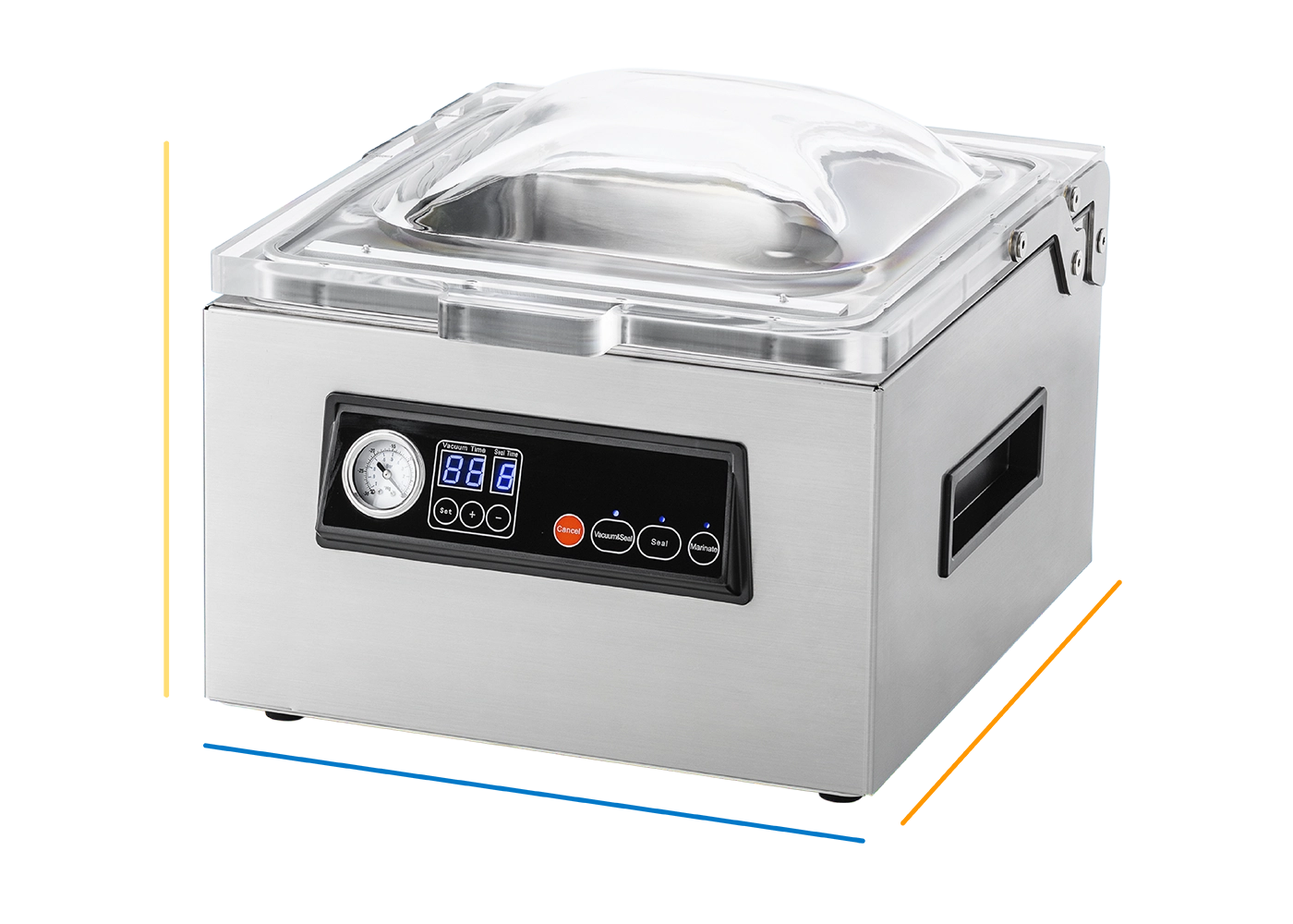 CH-3 Chamber Food Vacuum Sealer Dimensions